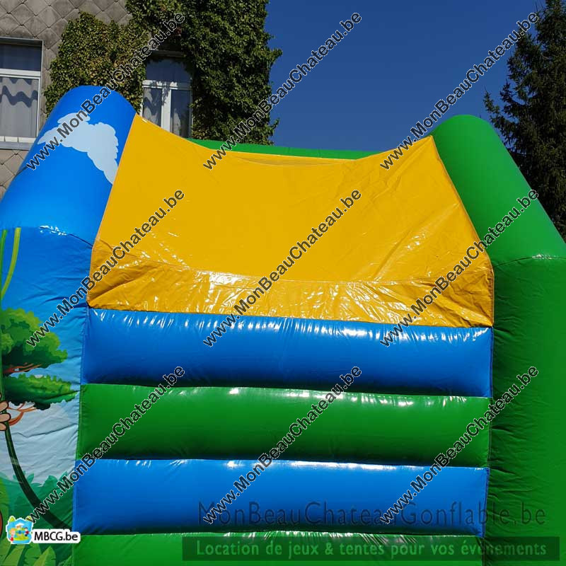 Location Château gonflable Combo Jungle couvert Toboggan