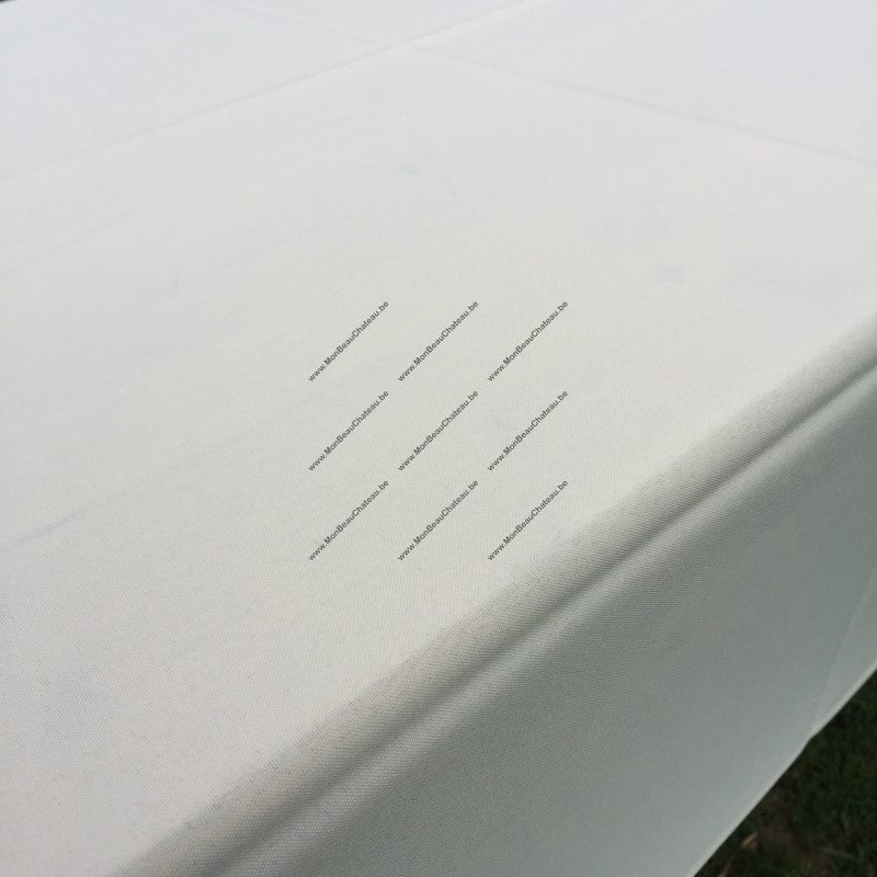 Nappe carrée blanche en tissu 230x230cm – Mathieu Location