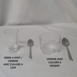 Couvert pour verrine ( cuillère - fourchette ) - Achat Amuse bouche et  Verrine