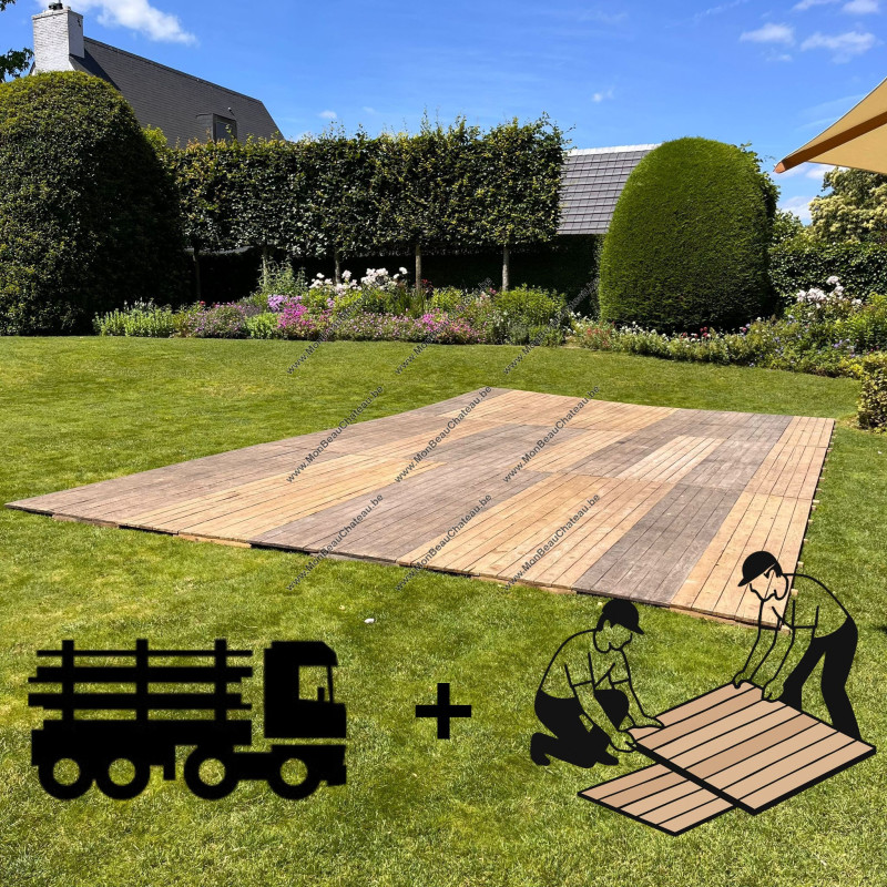 location de plancher en bois - livré et installé