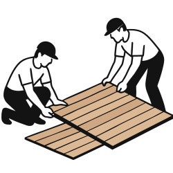 installation du plancher par nos soins