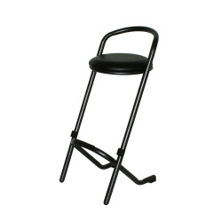 Location de tabouret de bar empilable noir pour événement - MonBeauChateauGonflable.be