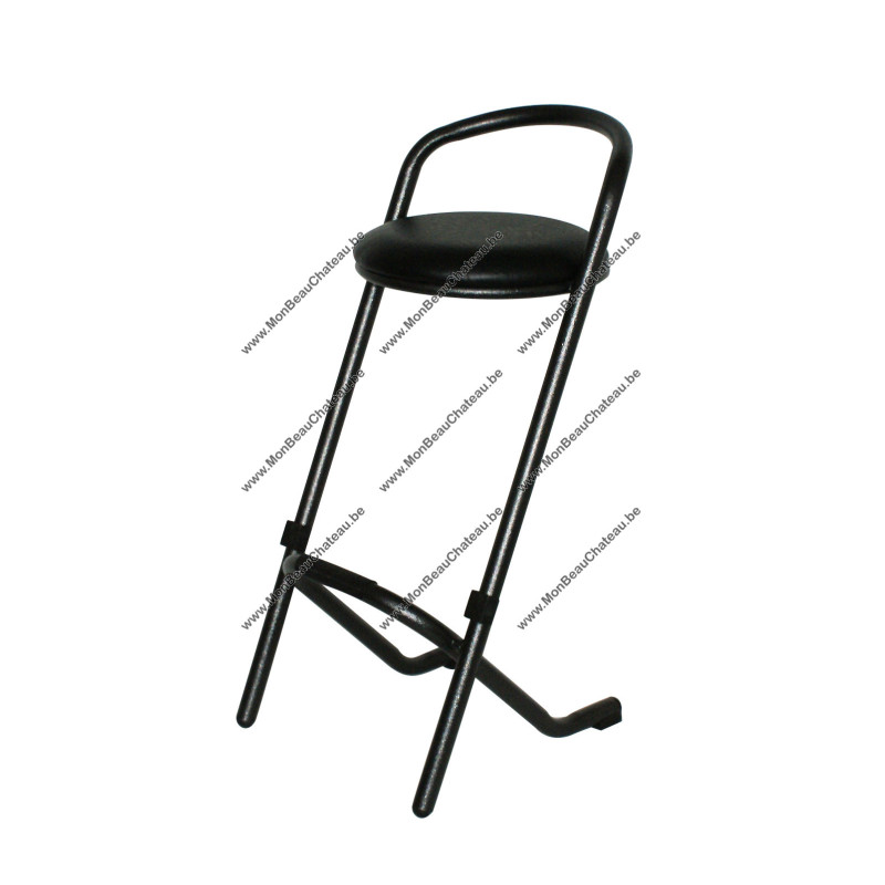 Location de tabouret de bar empilable noir pour événement - MonBeauChateauGonflable.be